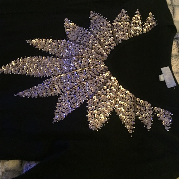 LA BLUE RHINESTONE SWEATER - Picture 5 of 6